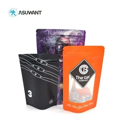 Stampar tad-dwana tal-ħruġ tal-plastik Mylar Dispensary Packaging tas-Siġill tas-Sħana Prova Double Ziplock Bag