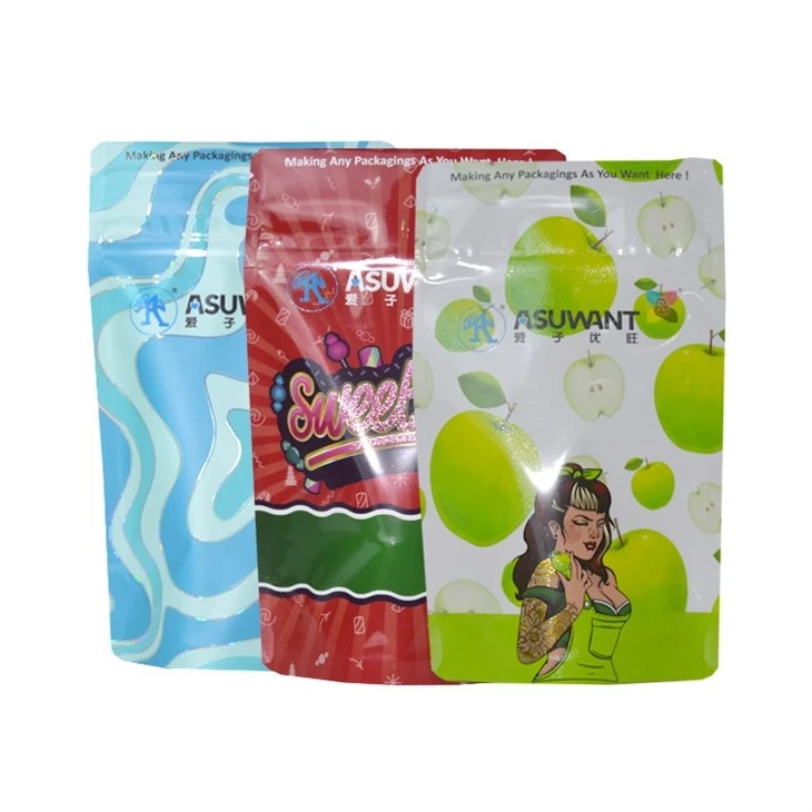 Spot UV Enhancement Child Proof Ziplock Bags factory